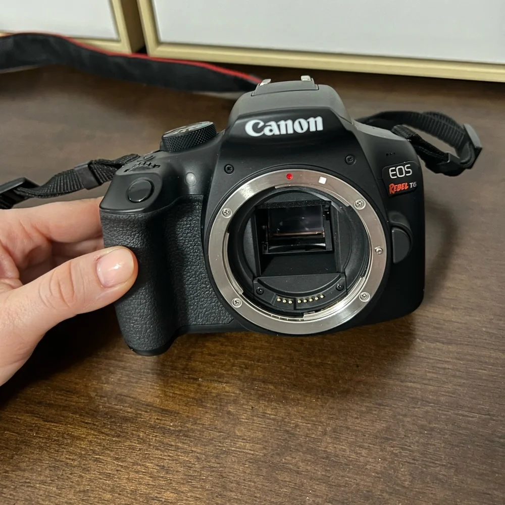 Canon EOS Rebel T6 digital camera.